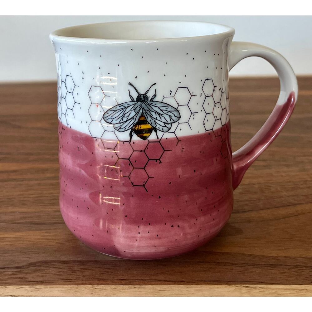 Heartland Hive Bee & Honeycomb Coffee Mug Cup Ceramic